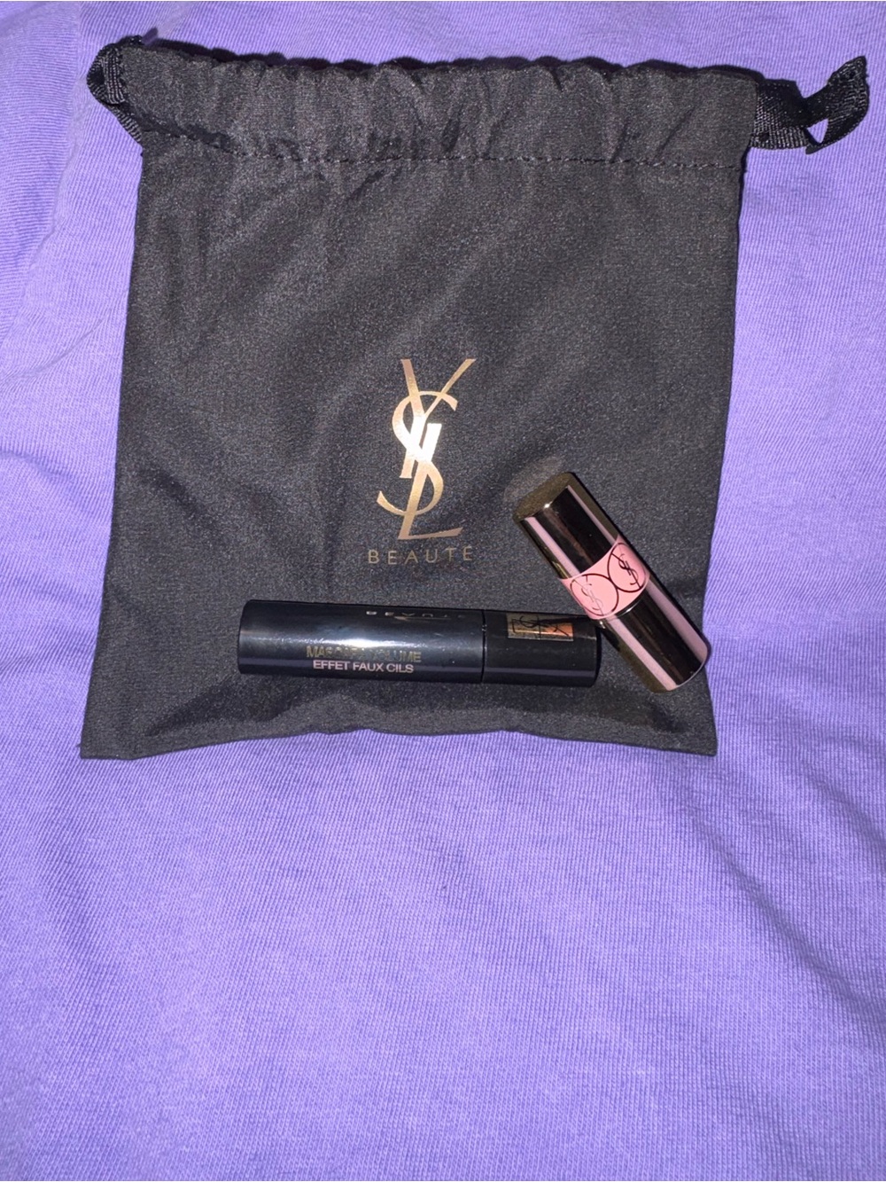 Yves Saint Laurent Lipstick & Black Mascara Set samples